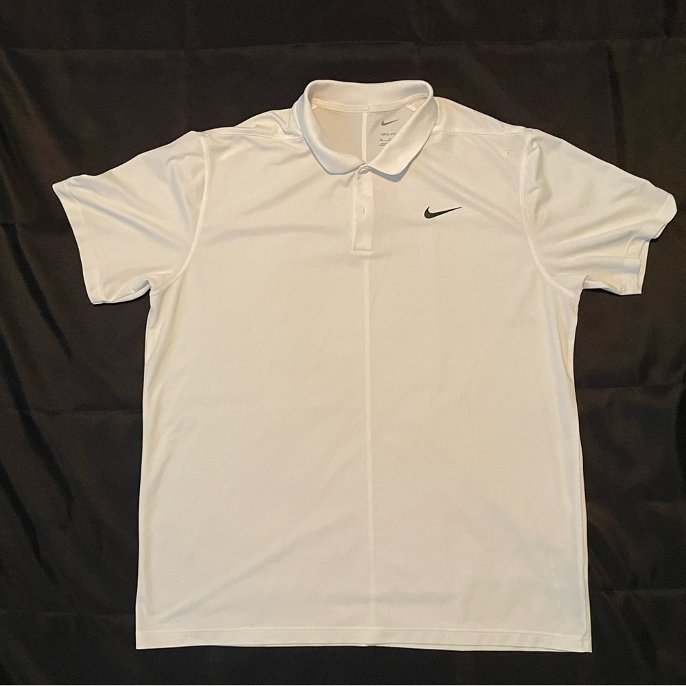 Nike polo white Dri-FIT shirt